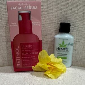 Gift Set Retinol Facial Serum - Pink and Hemps Hand Lotion